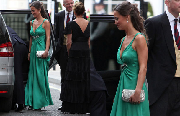 Pippa Middleton in a bespoke Temperley London gown to the evening reception